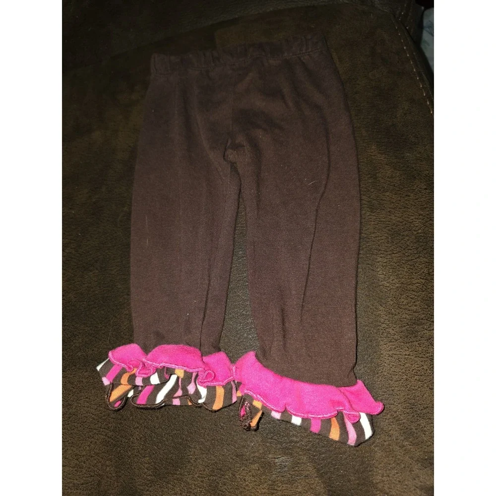 Rare editions fall autumn owl top and leggings size 12 months